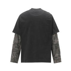 Layered Distressed Washed Long Sleeve Tee