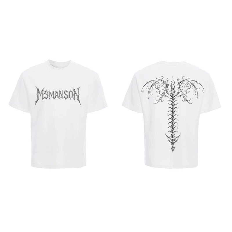 【25s Jul.】Dragon Backbone Graphic Oversized Drop Shoulder Tee