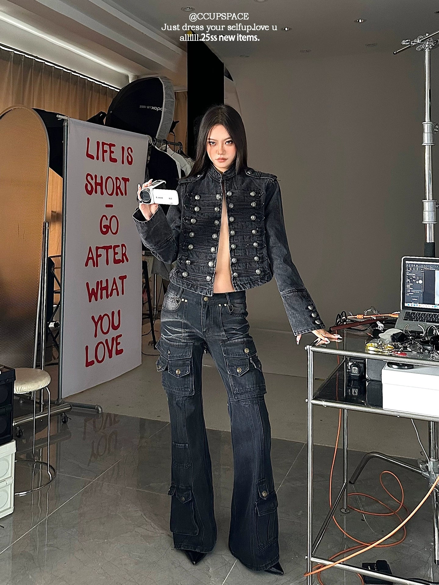 【25s Sep.】Retro Multi-pocket Hottie Low-rise Bootcut Jeans