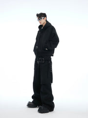 【25s Apr.】Deconstructed Ribbon Loose Mock Two-piece Sweatshirt Suit