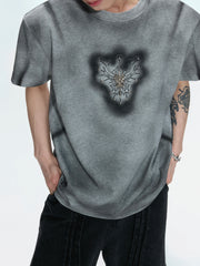 Hand-Painted Gradient Shoulder Tee