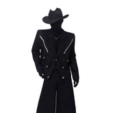 Layered Deconstructed Cropped Blazer