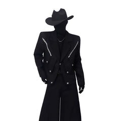 Layered Deconstructed Cropped Blazer