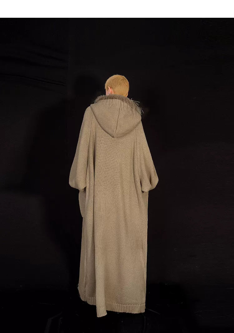 【25s Oct.】Loose Mid-length Knitted Wool Cardigan Coat