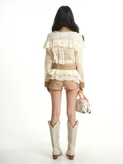 【25s Sep.】Vintage Double-Breasted Patchwork Khaki Trench Coat
