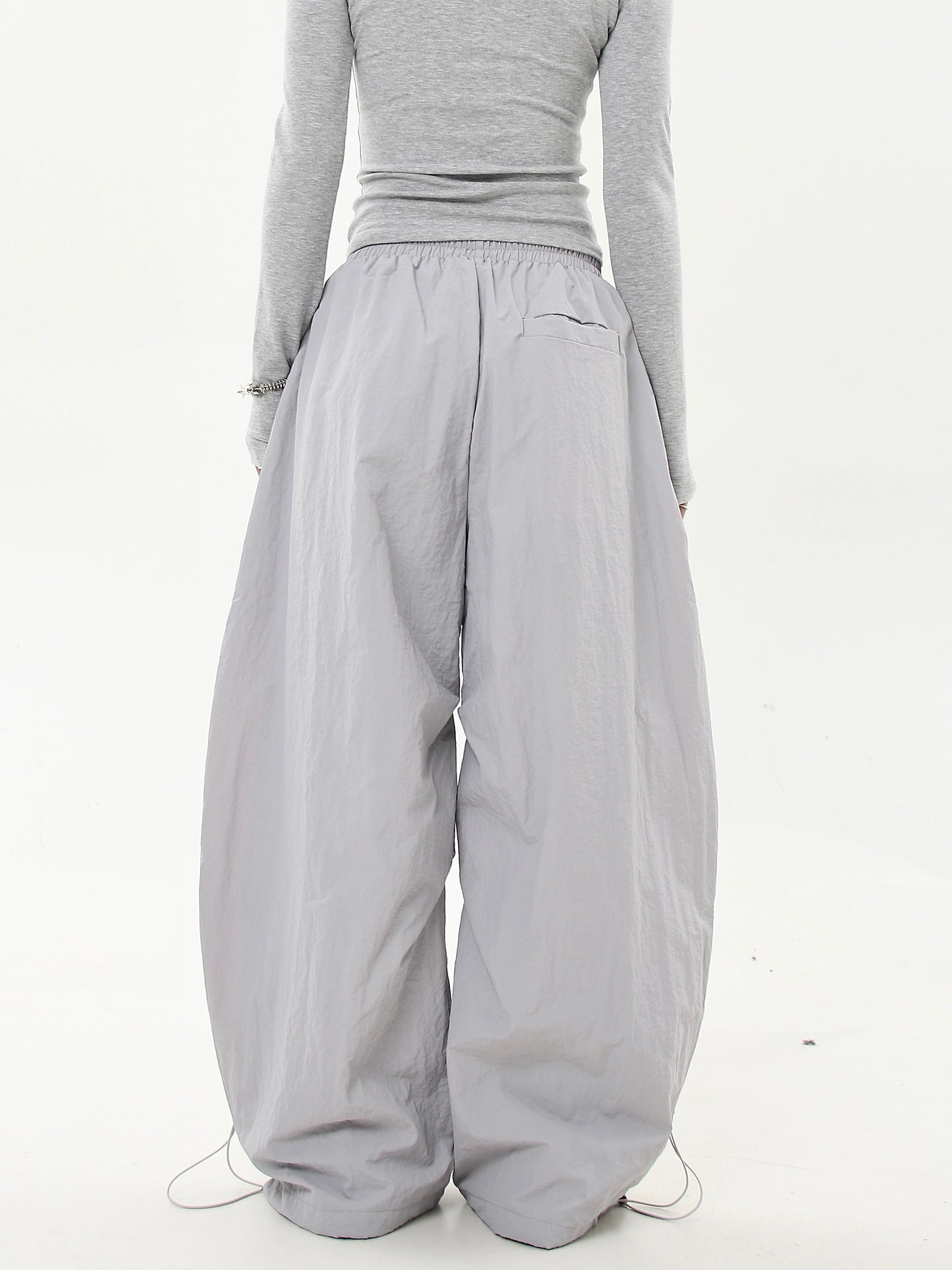 【25s Jul.】Lettering Embroidered Pleated Paratrooper Overalls