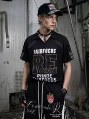 Leopard Embroidered Polo Jersey Tee