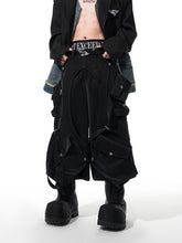【25s Apr.】Deconstructed Loose Hollow Multi-Pocket Cropped Pants