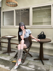 【25s Aug.】Colorblock Knit Patchwork Bodycon Dress