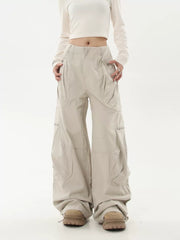 【25s Jul.】Vintage Deconstructed Multi-Pocket Wide-Leg Pants