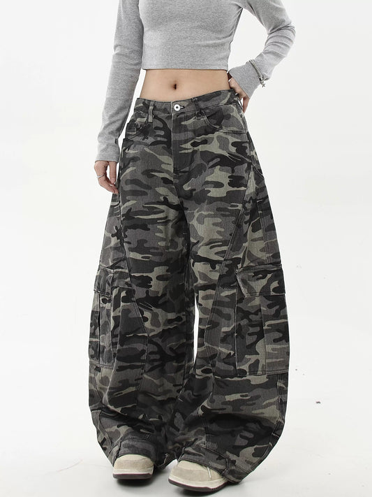 【25s Jul.】Vintage Multi-Pocket Camouflage Overalls