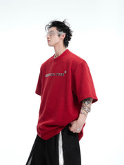 【25s Apr.】Heavy Rivet Spine Embroidered T-shirt