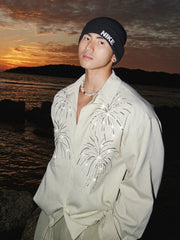 【26s Jan.】Beaded Firework Drawstring Long-Sleeve Shirt