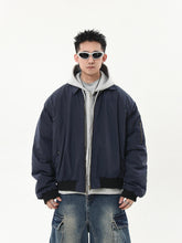 【25s Jul.】Bomber-Style Pilot Jacket with Turn-Down Collar