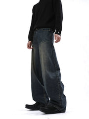 【26s Jan.】Clean-Fit Washed Vintage Straight Denim Pants