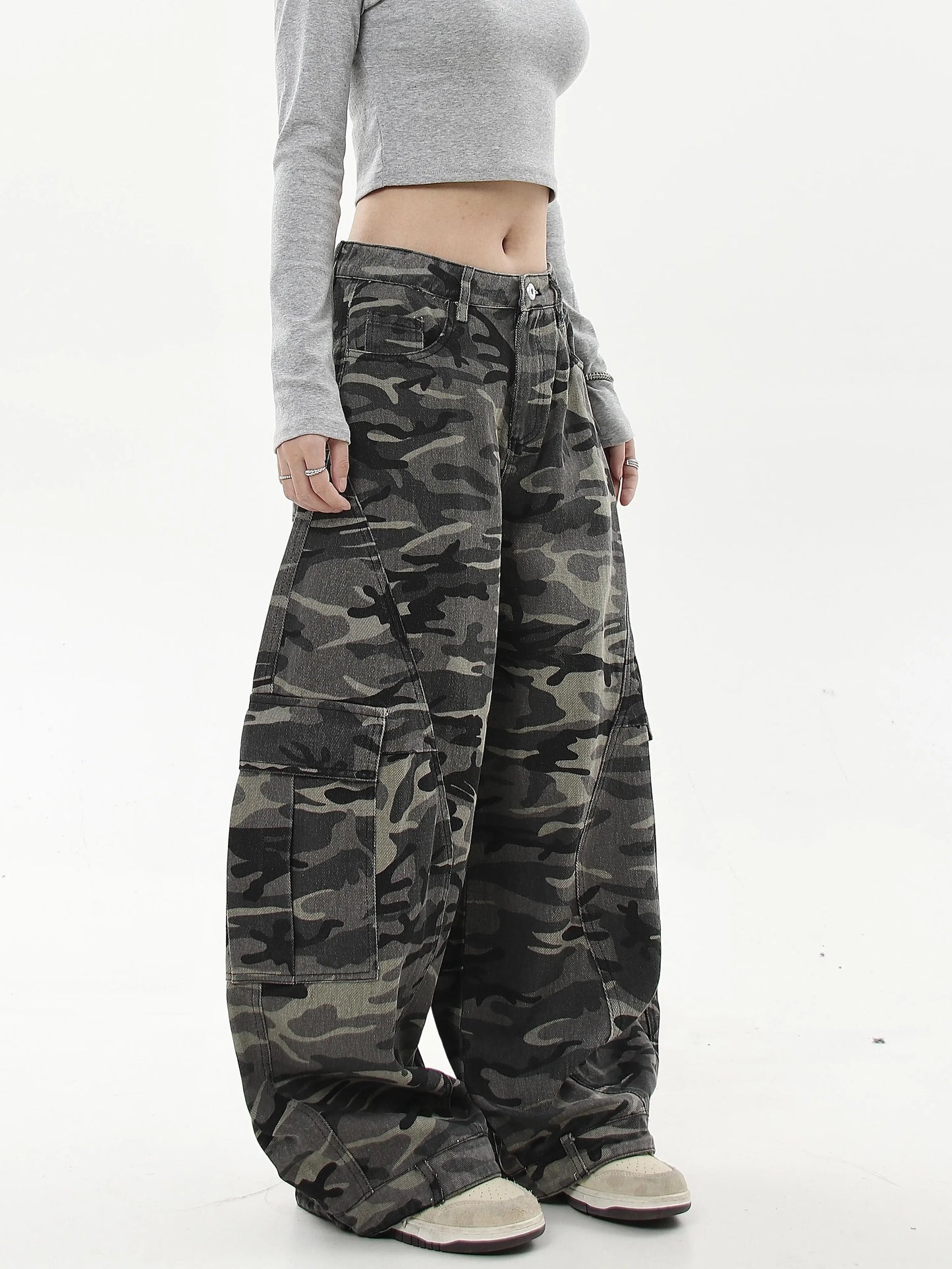 【25s Jul.】Vintage Multi-Pocket Camouflage Overalls