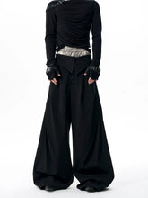 【25s Oct.】Foldable Waistband Vertical Striped Trousers