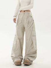 【25s Jul.】Vintage Deconstructed Multi-Pocket Wide-Leg Pants