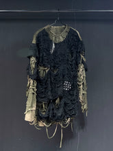 Distressed Black Oversized Long Sleeve T-Shirt