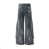 【25s Jul.】Vintage Stitching Heavy Washed Jeans