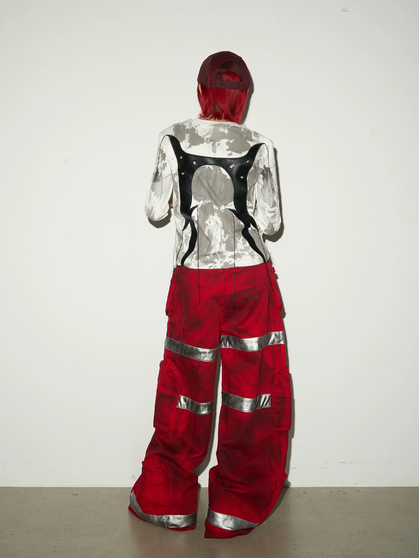【25s Aug.】Dark Washed Patchwork Wide-Leg Jeans