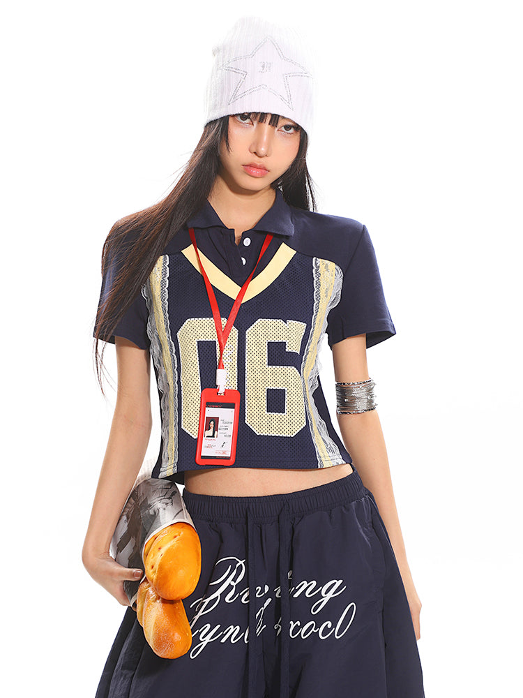 【25s Apr.】Vintage Lace POLO Collar Sports T-Shirt