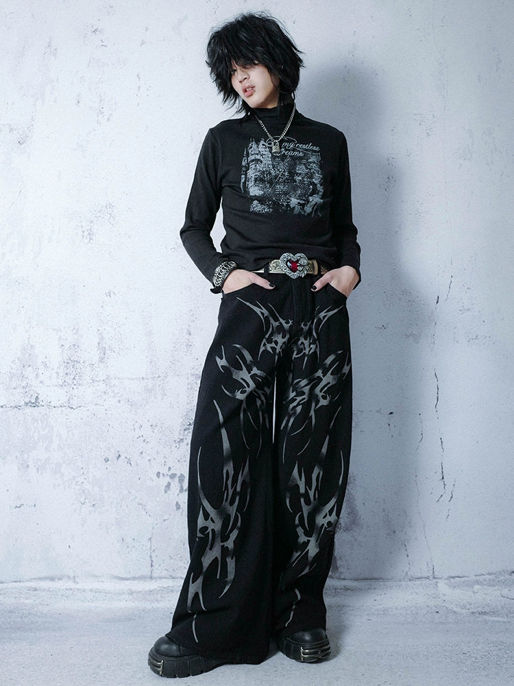【25s Aug.】Dark Totem Loose Jeans