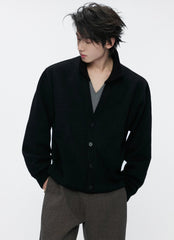 Double V-Neck Contrast Layered Sweater