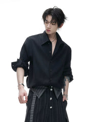 Textured Linen Relaxed Shirt