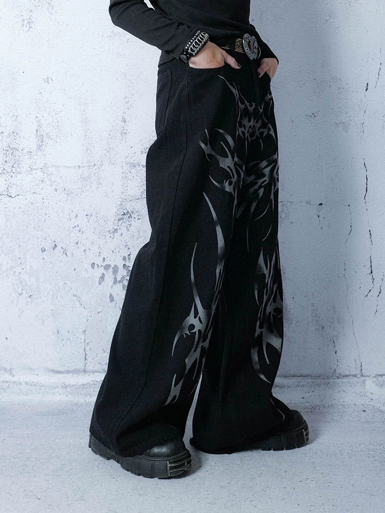 【25s Aug.】Dark Totem Loose Jeans