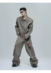 【25s Oct.】Pearl Houndstooth Lapel Jacket/Pants