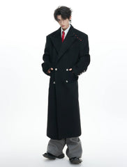 【26s Jan.】Structured Double-Breasted Wool Long Coat