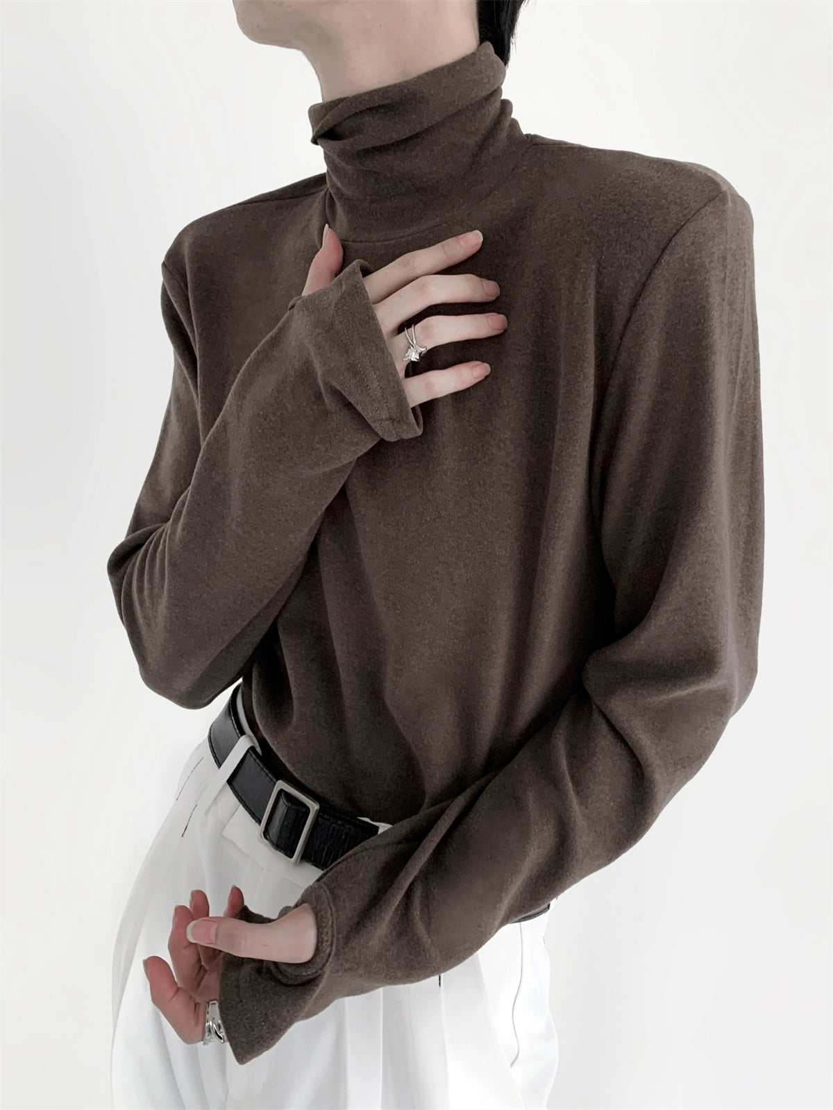 【25s Jul.】Simple High Collar Soft Bottoming Shirt