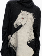 【26s Jan.】Delicate Sequined White Horse Print Top