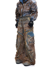 【25s Sep.】Wasteland Style Distressed Denim Jacket / Jeans