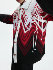 【26s Jan.】Gradient Color-blocked Knit Cardigan