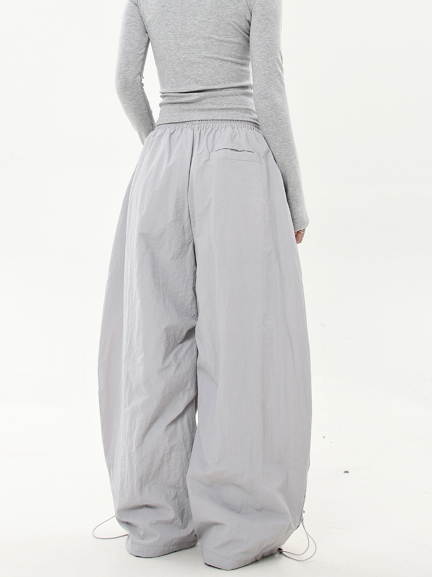【25s Jul.】Lettering Embroidered Pleated Paratrooper Overalls