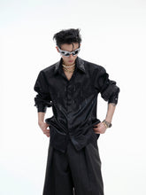 【25s Aug.】Shimmer Satin Cropped Top