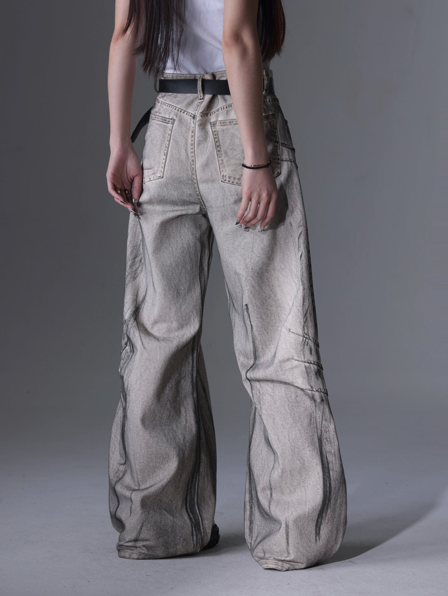 【24s April.】Distressed Washed Dirty Dyed Jeans ArtsKoreanMan