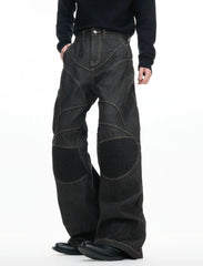 【26s Jan.】Hand-Stitched 14.5oz Raw Denim Knee-Panel Jeans