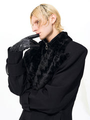 【25s Nov.】Elegant Long Trench Coat with Fur Collar