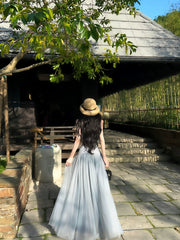 【26s May】Sheer Mesh Strappy Maxi Dress