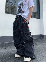 【25s Jun.】Vintage Sand Snake Camouflage Punk Pants