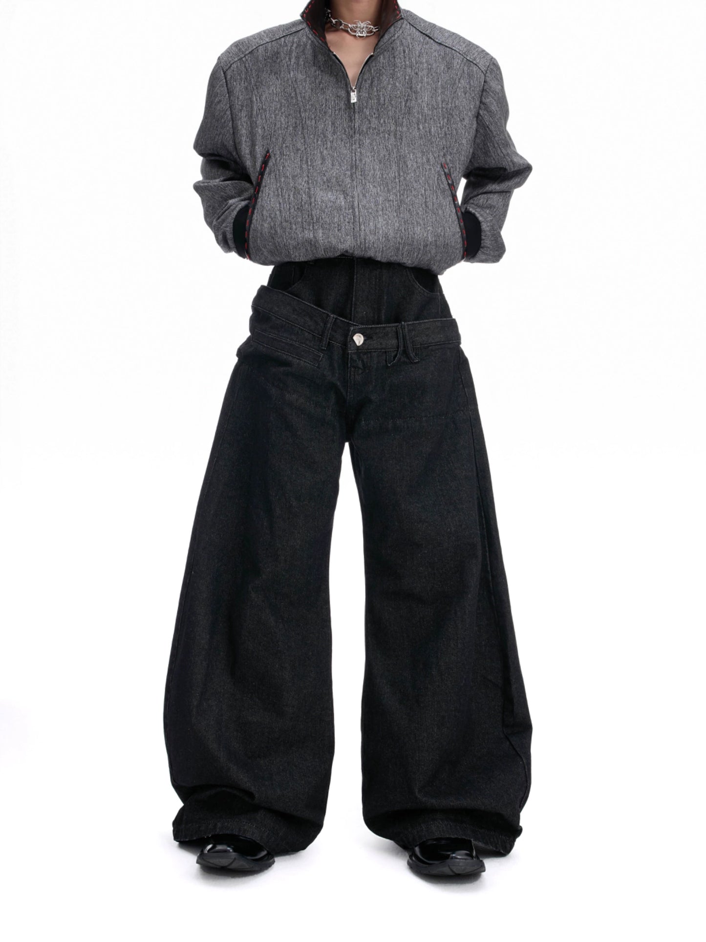 【25s Aug.】Heavyweight Double Waist Wide Leg Jeans