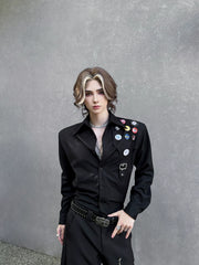 Badge Detail Casual Shirt