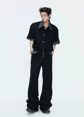 【26s May】Striped Layered Cardigan Tee Set