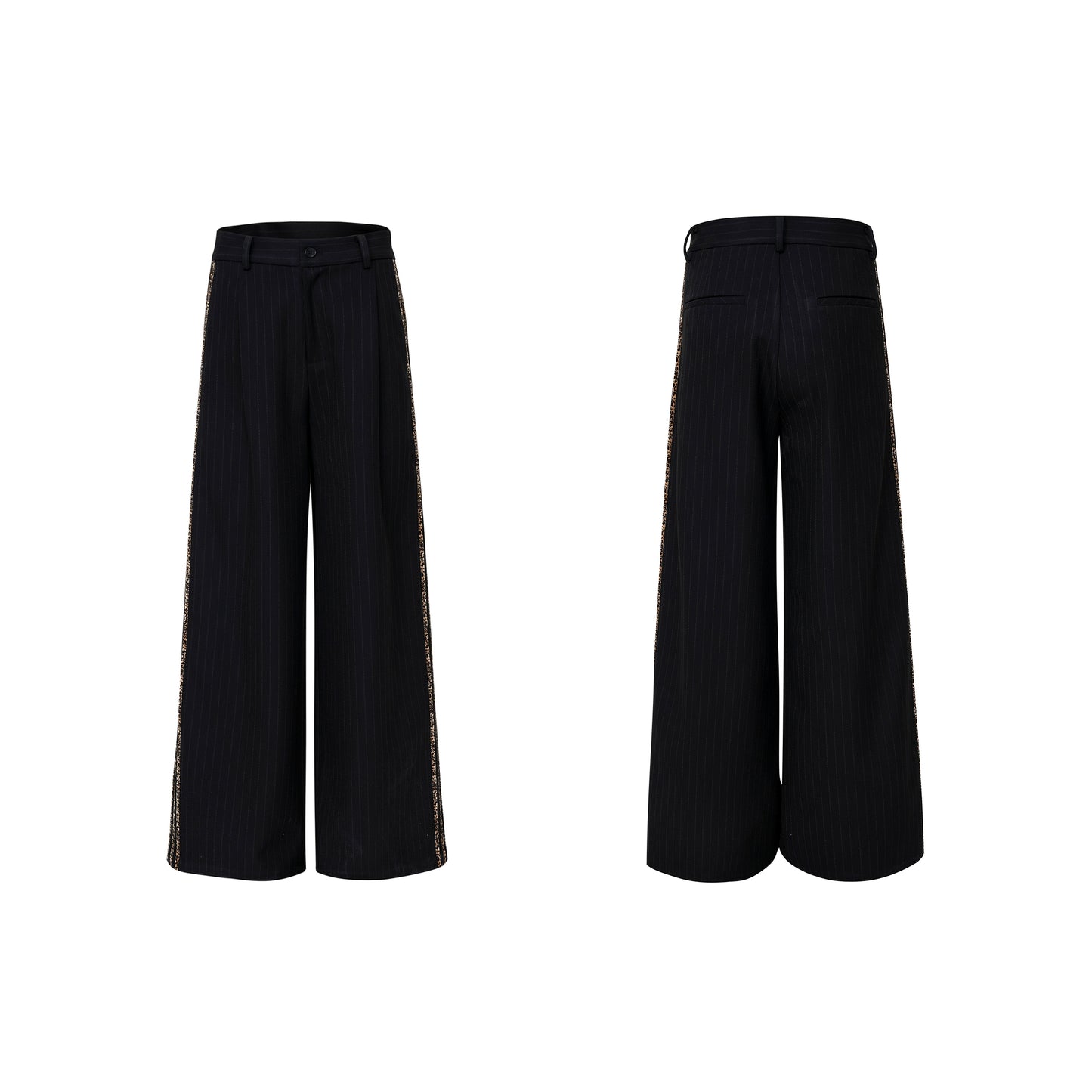 Vertical Striped Double-breasted Elegant Suit