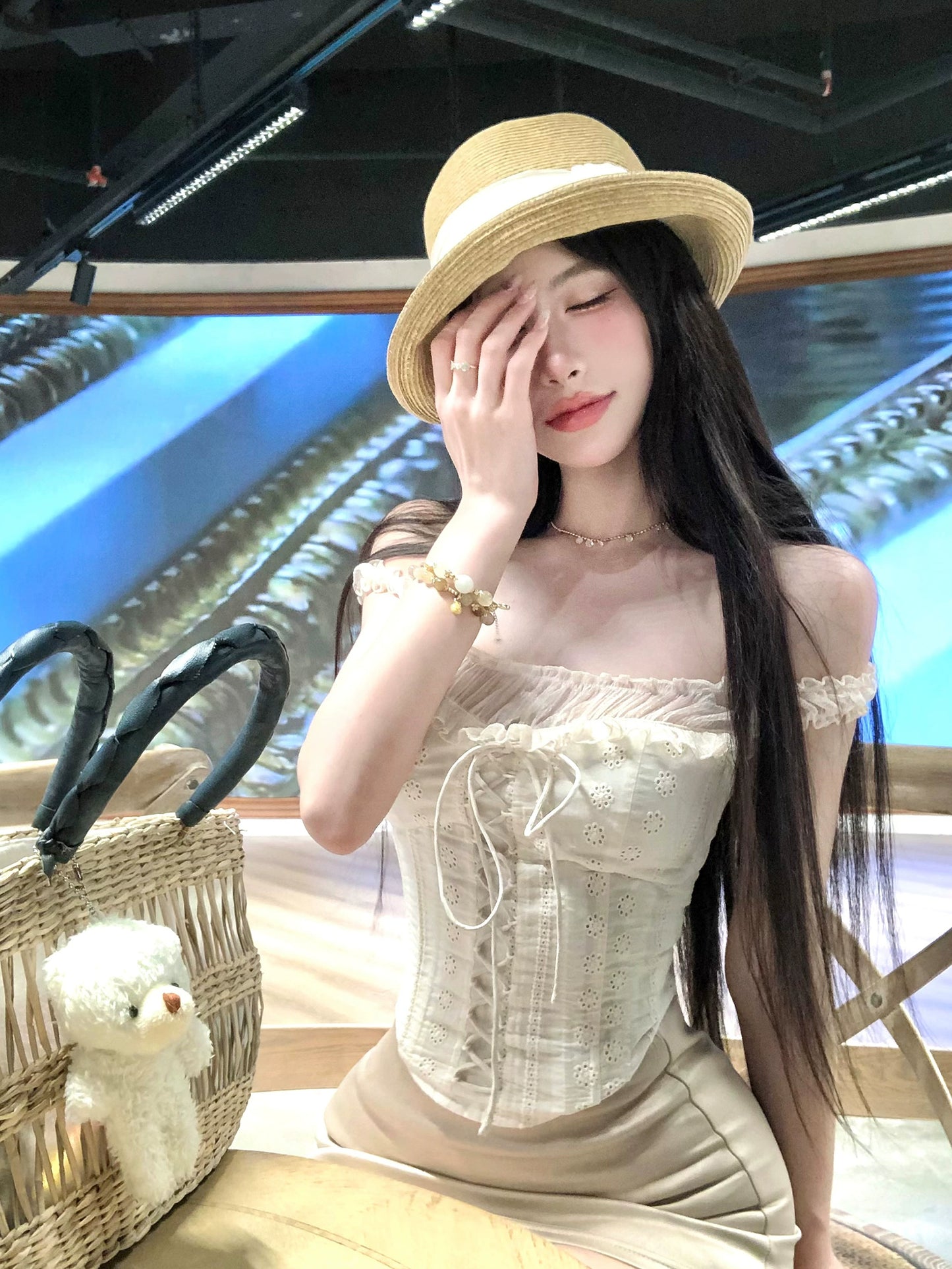 【25s Aug.】Two-Piece Fishbone Corset Top and Skirt Set