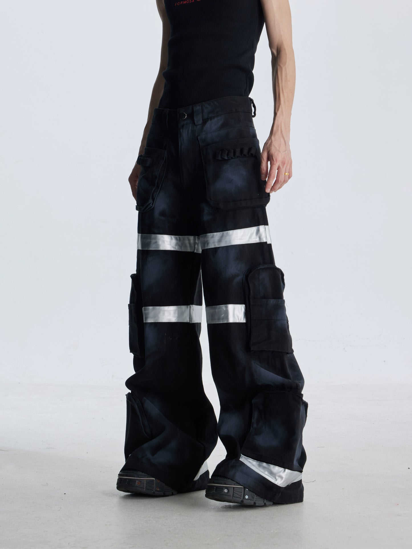 【25s Aug.】Street Dirty Dyed Multi-pocket Jeans