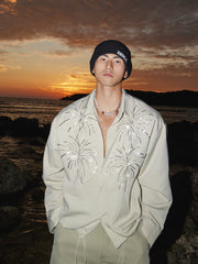 【26s Jan.】Beaded Firework Drawstring Long-Sleeve Shirt